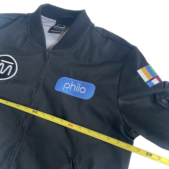 REFORM CLOTHING | L | Philo Menβs Zip Bomber Shell Aviator Jacket San Francisco - Picture 5 of 14